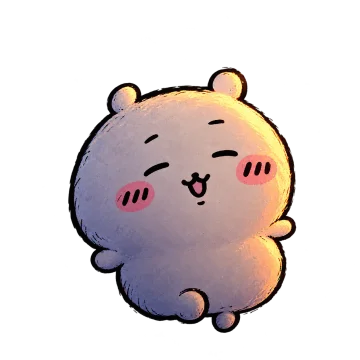 모닥불 빛을 받은 치이카와